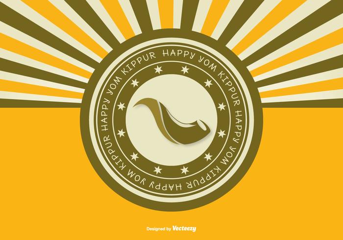 Yom Kippur Retro Greeting Illustration Yom Kippur Retro Greeting Illustration