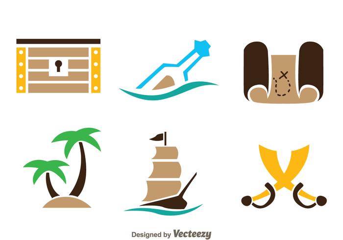 Treasure Hunter Icons vector