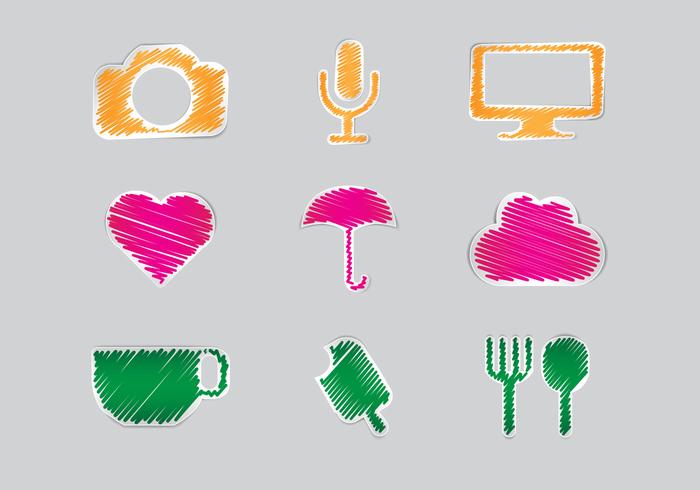 Free Scribble Set Vector