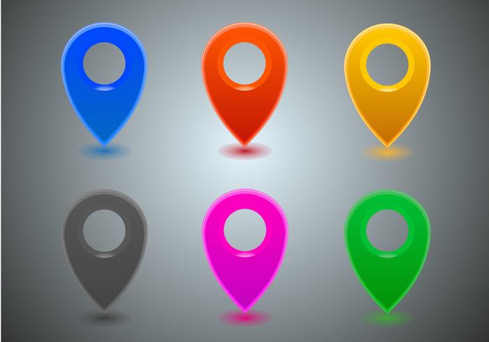 Iconos de mapa gratis Vector