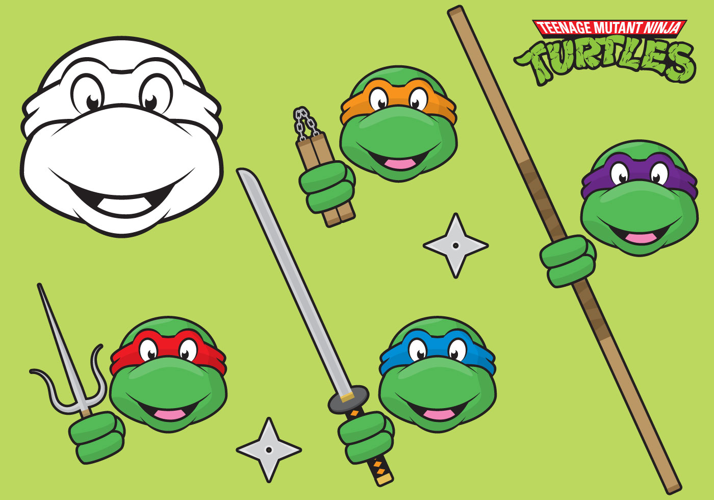 Ninja Turtles Vectores, Iconos, Gráficos y Fondos para Descargar Gratis