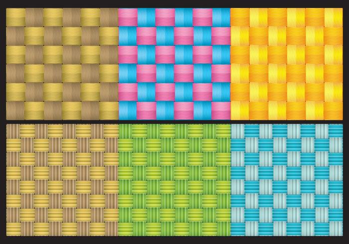 Colorful Wicker Texture Vectors