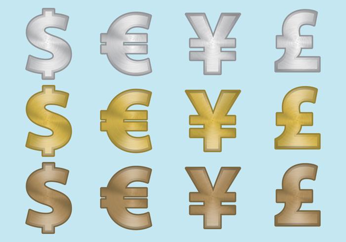 Aluminum Currency Symbols vector