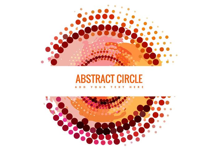 Abstract Halftone Circle Banner Vector