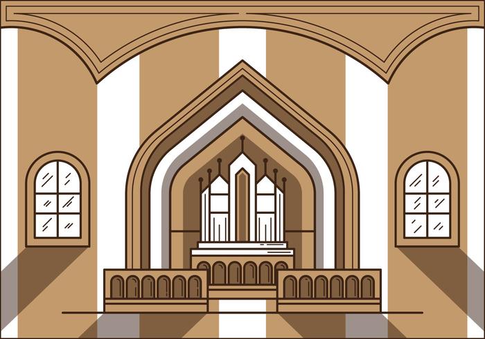 Ilustración libre del altar de la iglesia vector