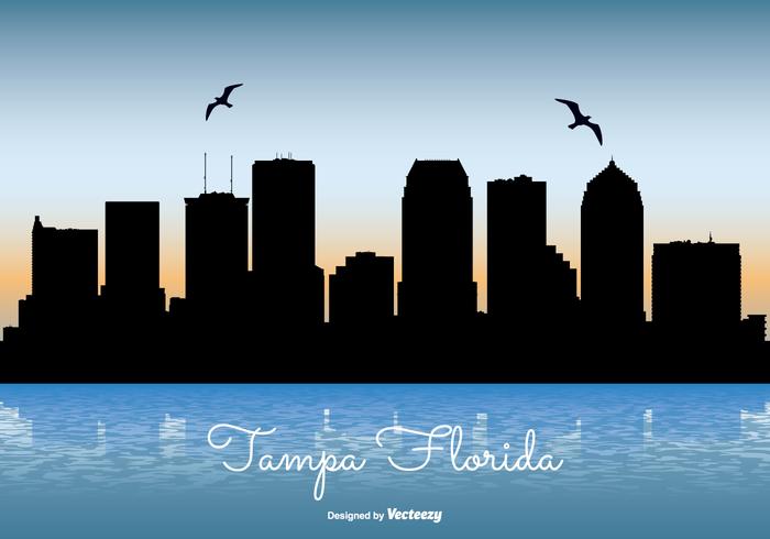 Tampa Florida Skyline Illustration Tampa Florida Skyline Illustration