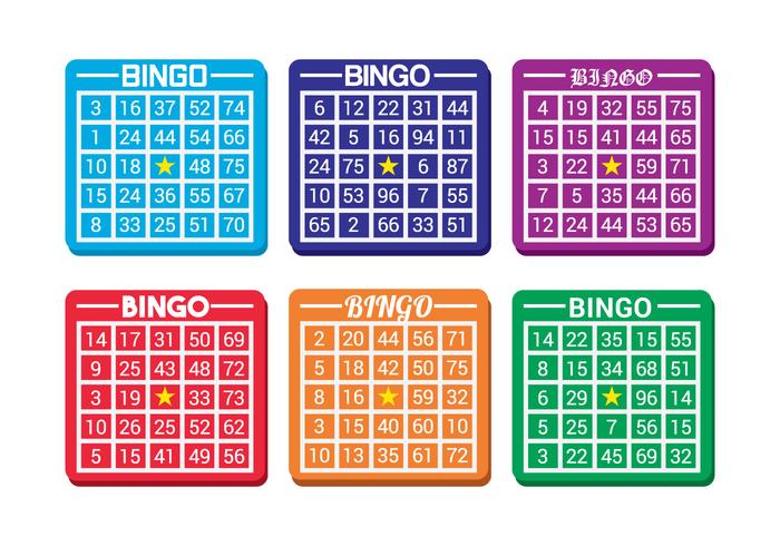 Vector de la tarjeta del bingo