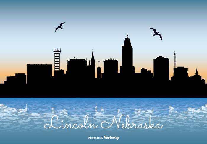 Lincoln Nebraska Skyline Illustration Lincoln Nebraska Skyline Illustration