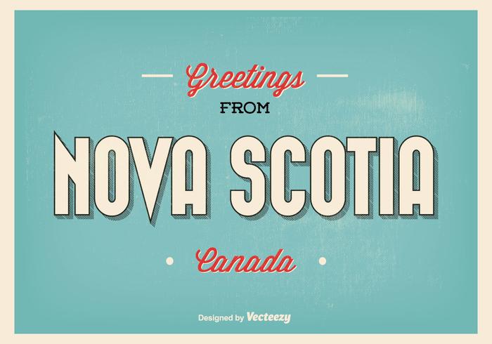 Nova Scotia Greetings Illustration vector