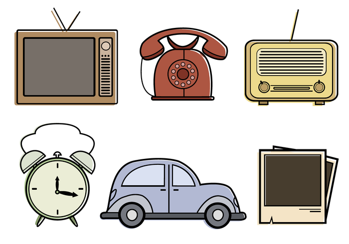 Free Vintage Objects Vector Free Vintage Objects Vector