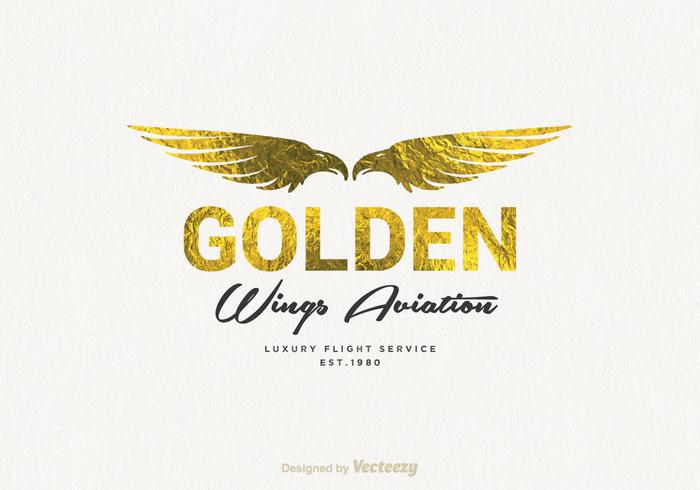 Free Golden Wings Logo Vector