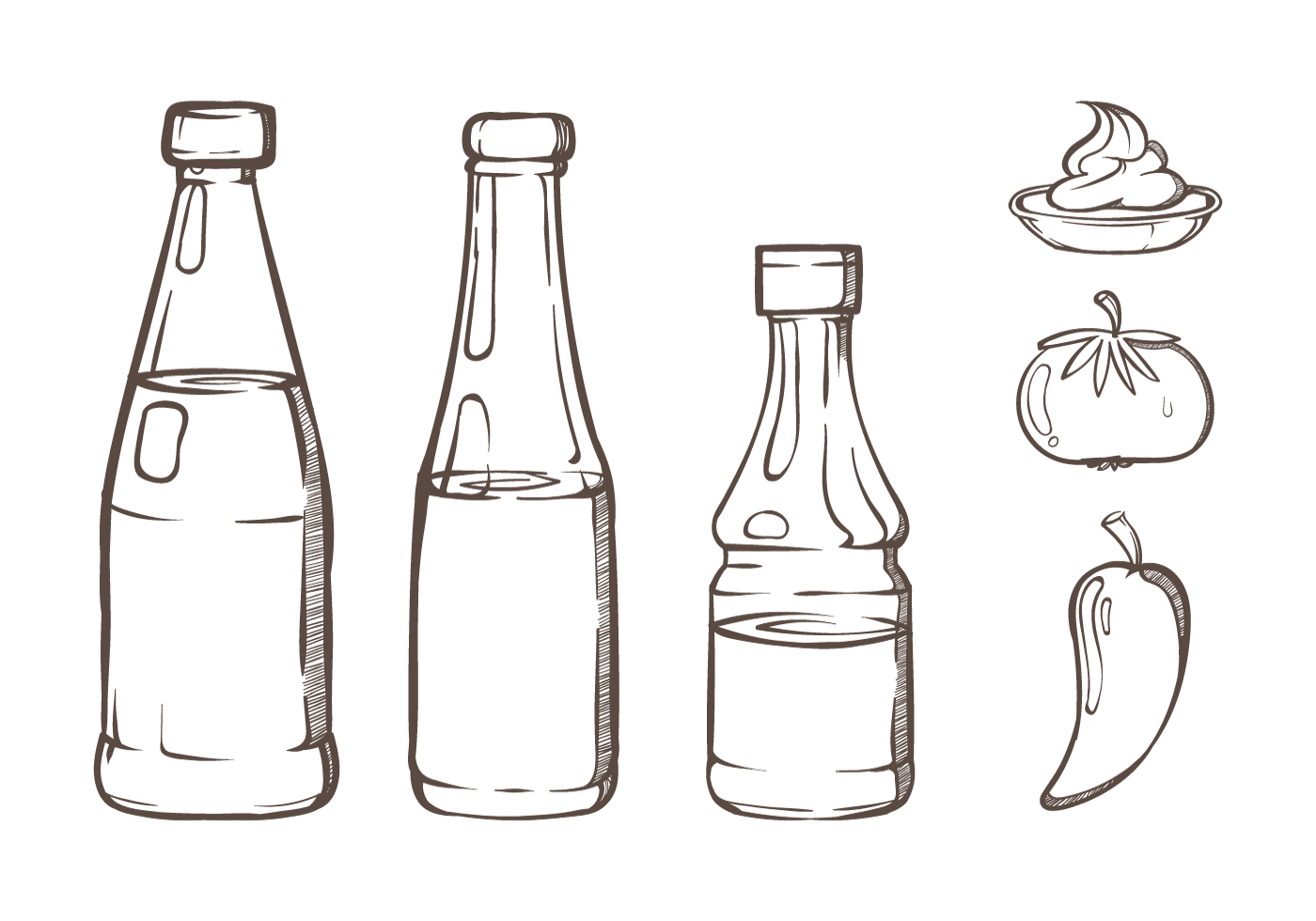 Bottle Sauce Illustrations 97034 Vector Art at Vecteezy