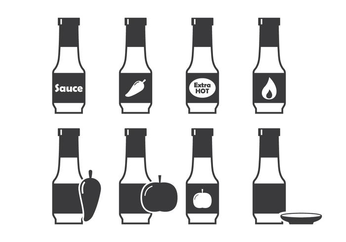 Bottle Sauce Icon vector