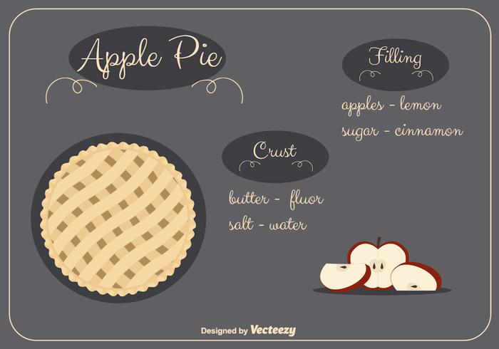 Fondo de vectores de Apple Pie