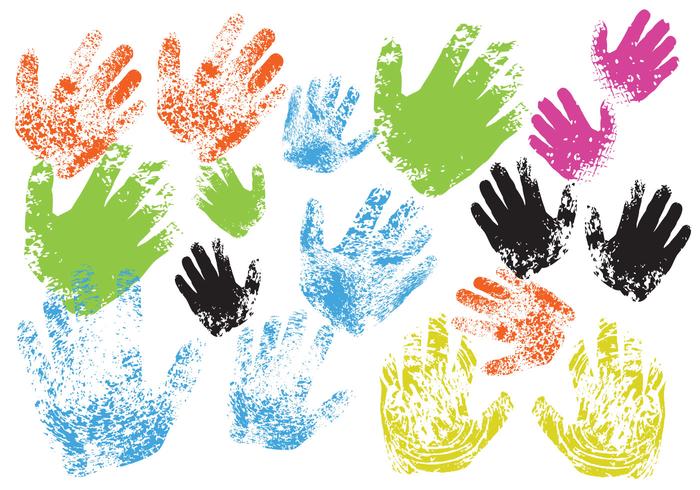 Child Hand Print Vectors