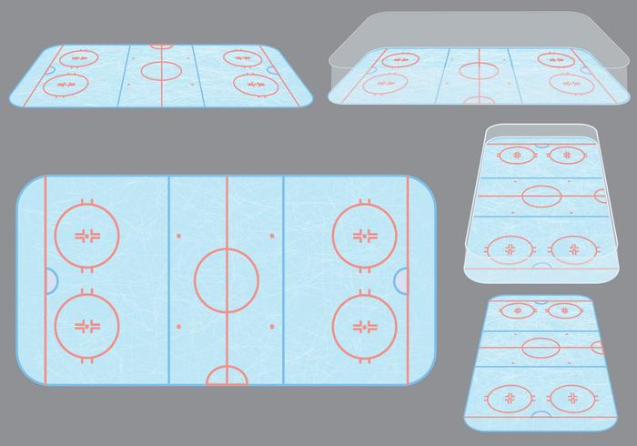 Vectores de pista de hockey sobre hielo