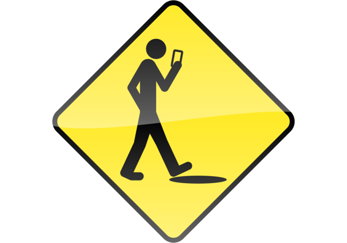 Smart Phone, Stupid Human Vector Sign Smart Phone, Stupid Human Vector Sign