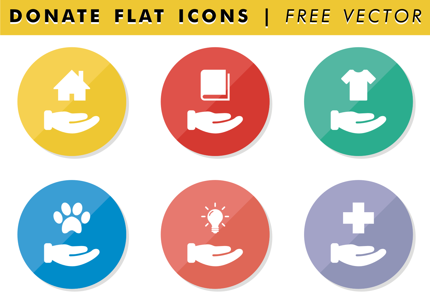 Donate Flat Icons Free Vector Download Free Vectors Clipart Graphics Vector Art