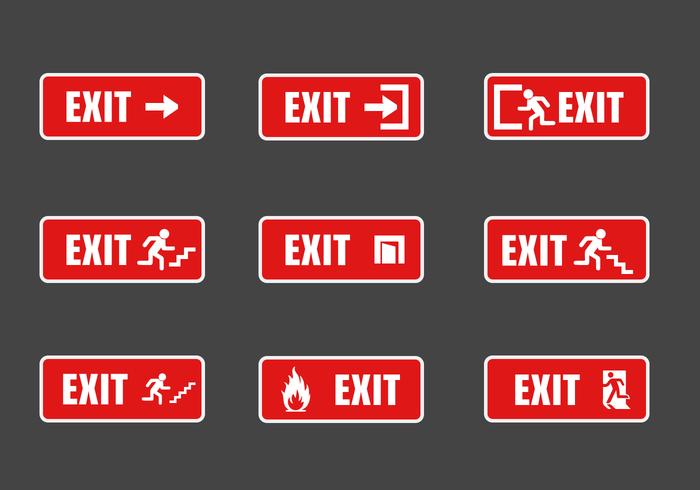 FREE EXIT SIGN VECTOR