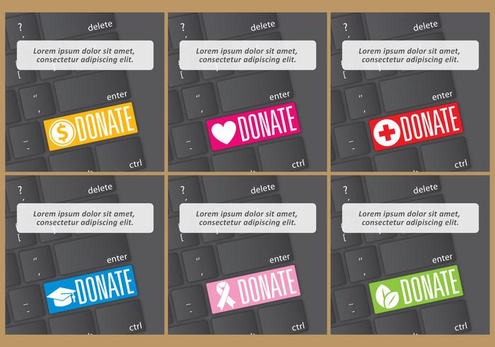 Keyboard Donation Vectors Keyboard Donation Vectors