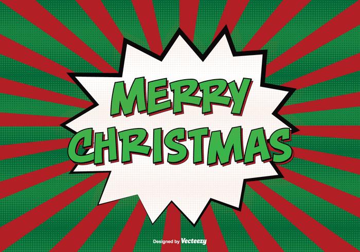 Comic Style Merry Christmas Illustration Comic Style Merry Christmas Illustration