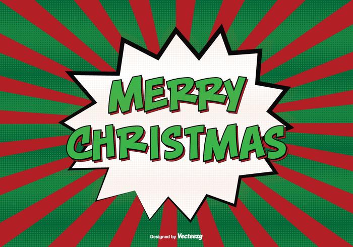 Comic Style Merry Christmas Illustration vector