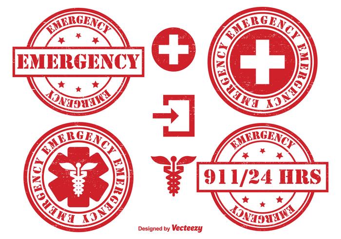 Emergency Badge Set vector