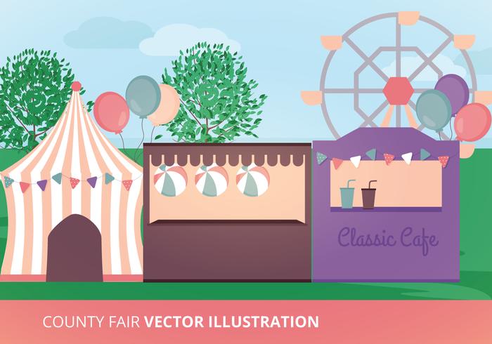 County Fair Vector Illustration