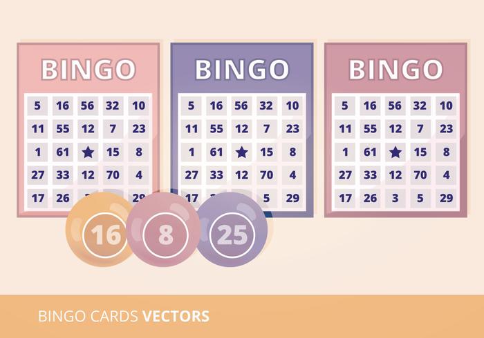 Ilustración vectorial de tarjetas de bingo vector