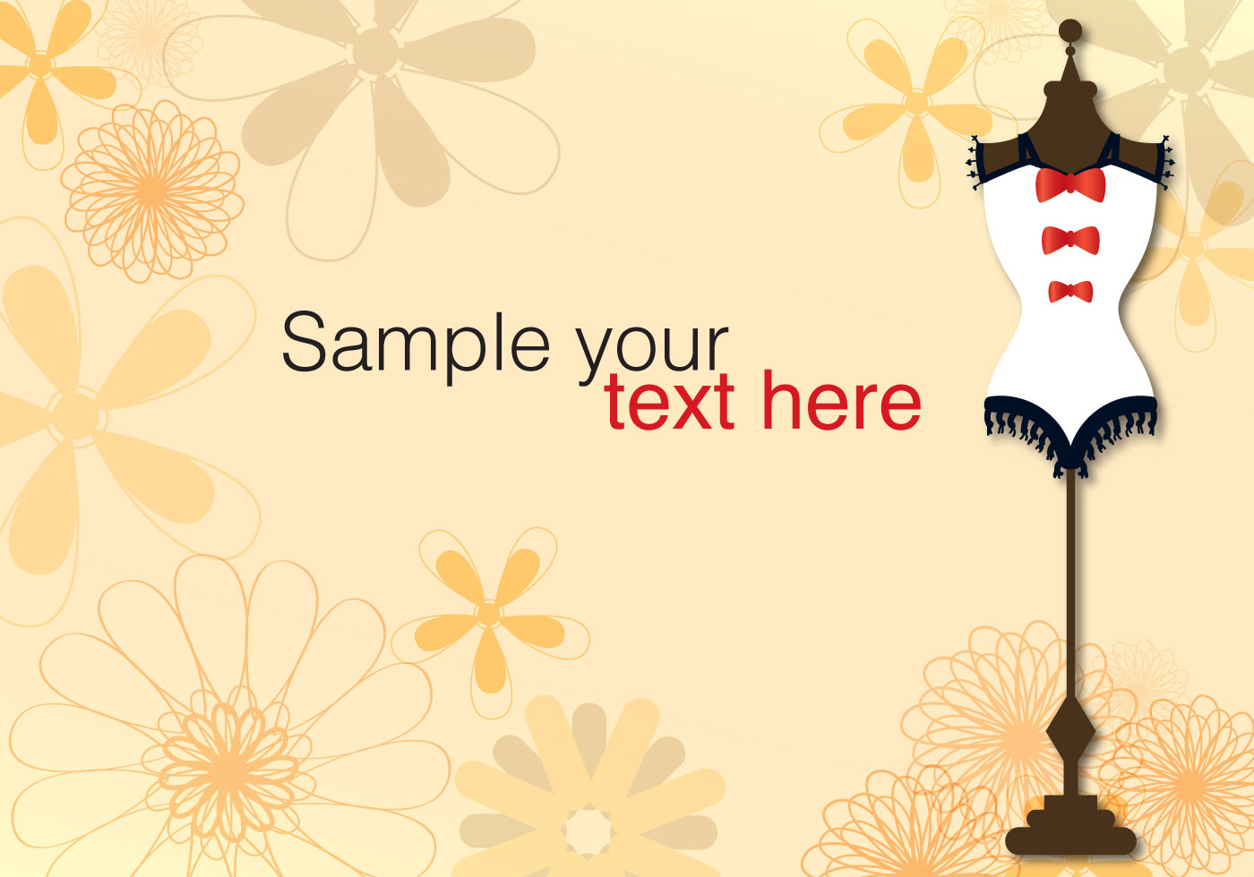 Retro Corset Flowers Background 97163 Vector Art at Vecteezy