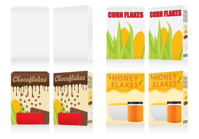 Cajas de cereales vector