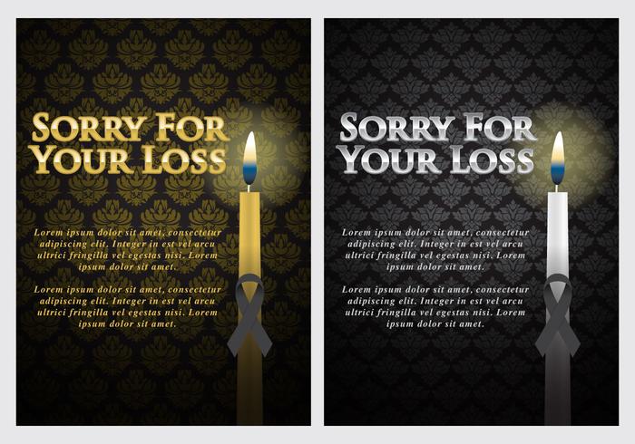 Mourning Cards vector