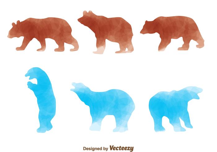 Brown Bear And Polar Bear vector