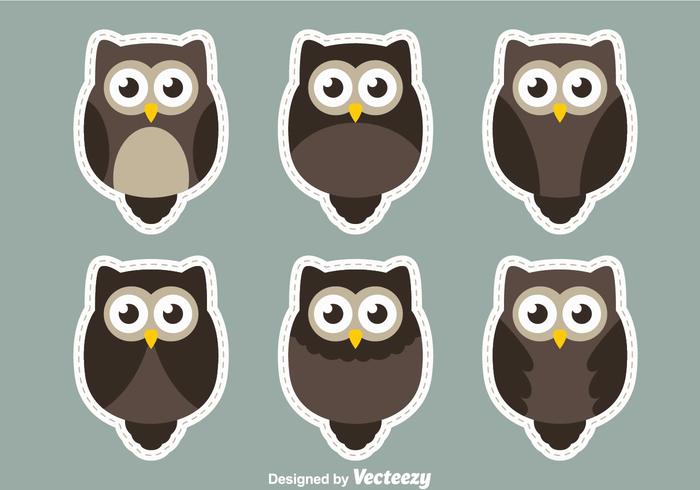 Owl Sticker Vectors