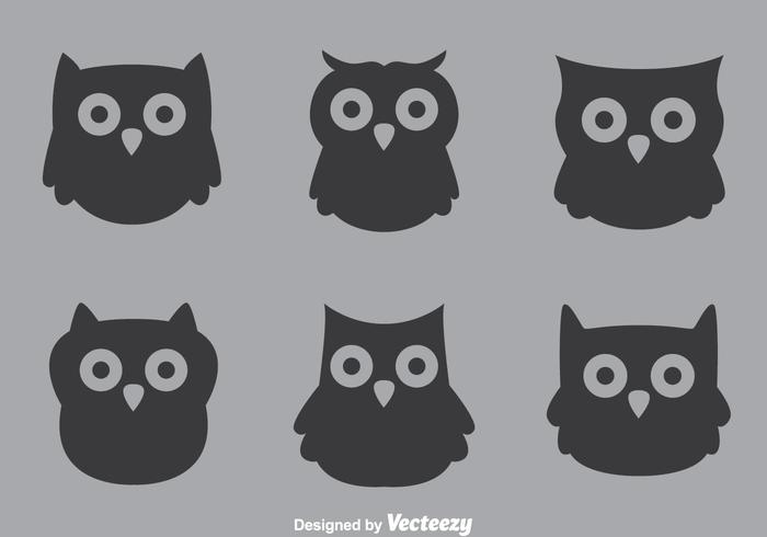 Gray Owl Vectors