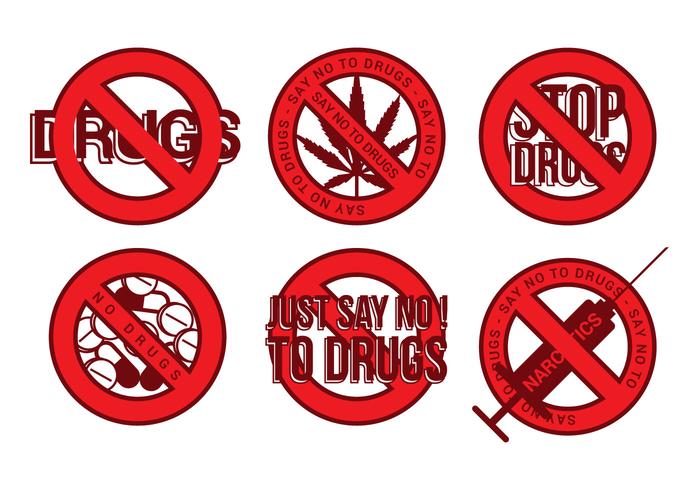 No Drogas Icono Vector