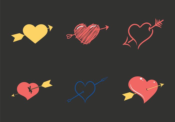 Free Arrow through heart Vector Illustration Free Arrow through heart Vector Illustration