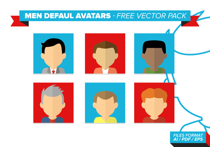 Men Default Avatar Free Vector Pack