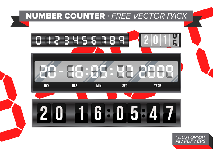 Number Counter Free Vector Pack Number Counter Free Vector Pack
