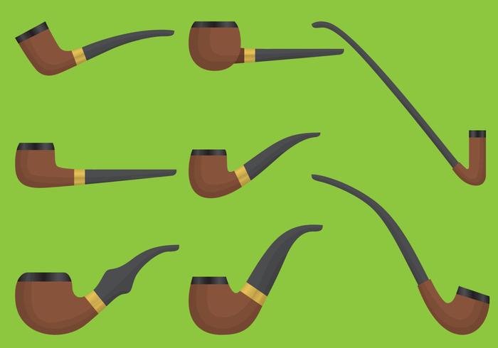 Wooden Tobacoo Pipe Vectors