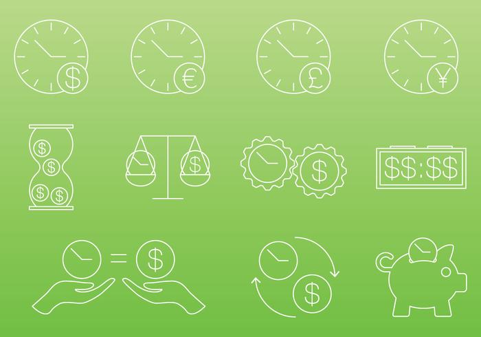 Time Is Money Icons Time Is Money Icons