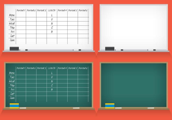 School Schedule Vectors