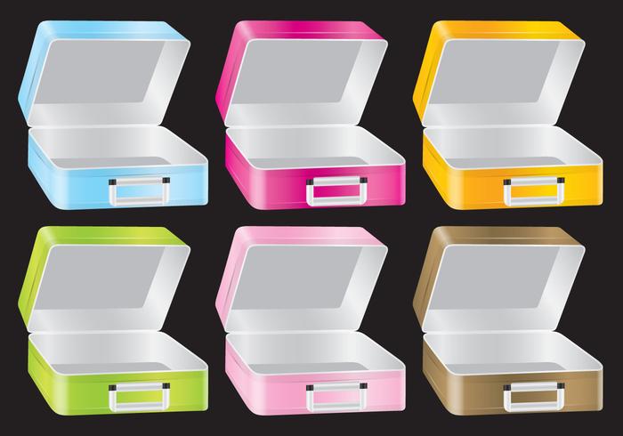 Metallic Lunch Box Vectors