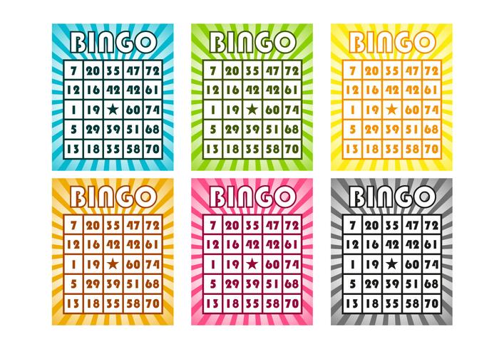 Libre Bingo Tarjetas Vector