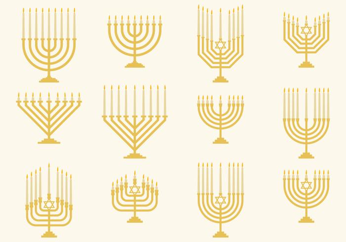 Hanukkah Monorah Vectors