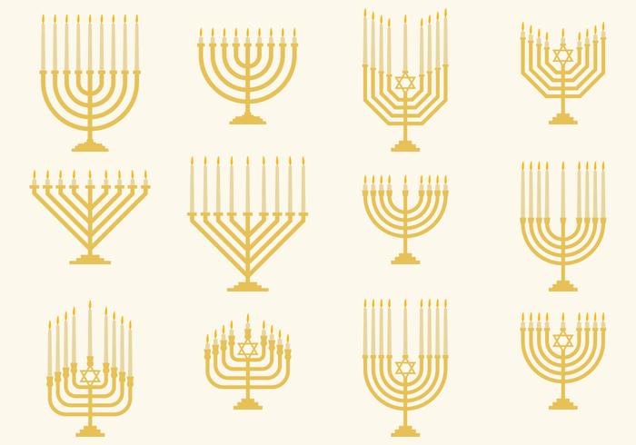 Hanukkah Monorah Vectores