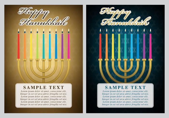 Hanukkah Tarjetas vector