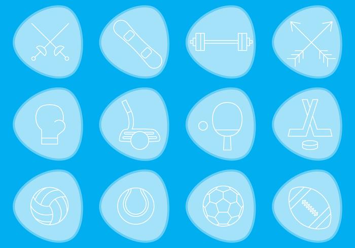 Thin Sports Vector Icons Thin Sports Vector Icons