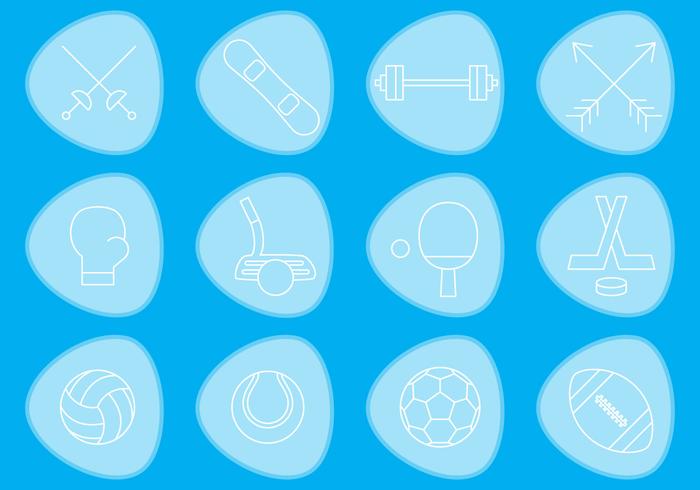 Thin Sports Vector Icons