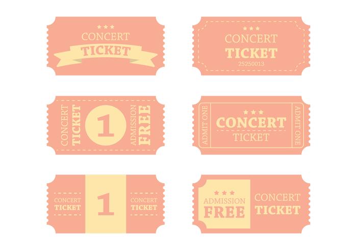 Vintage Concert Ticket Vector Vintage Concert Ticket Vector
